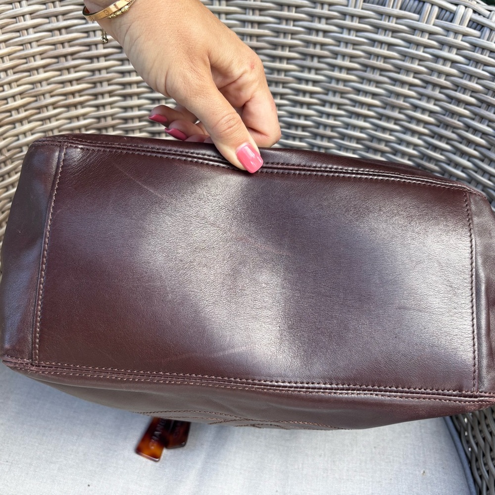 Authentic Chanel Brown Tortoise Shell Leather Buc… - image 7